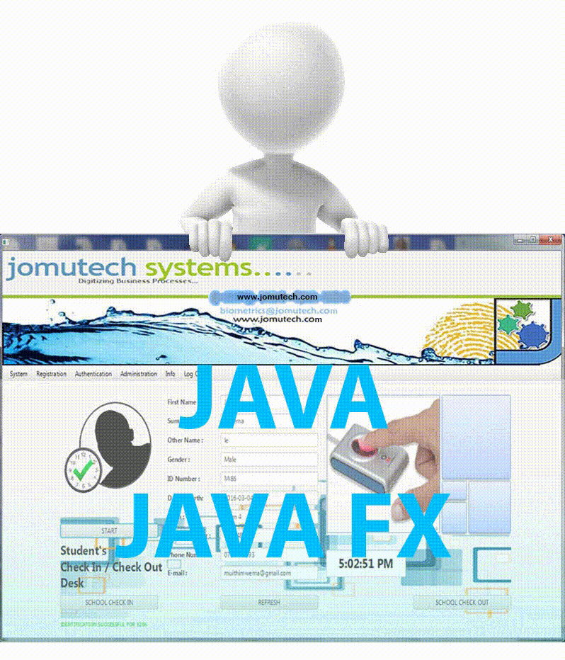 Java Biometrics Class Attendance Register