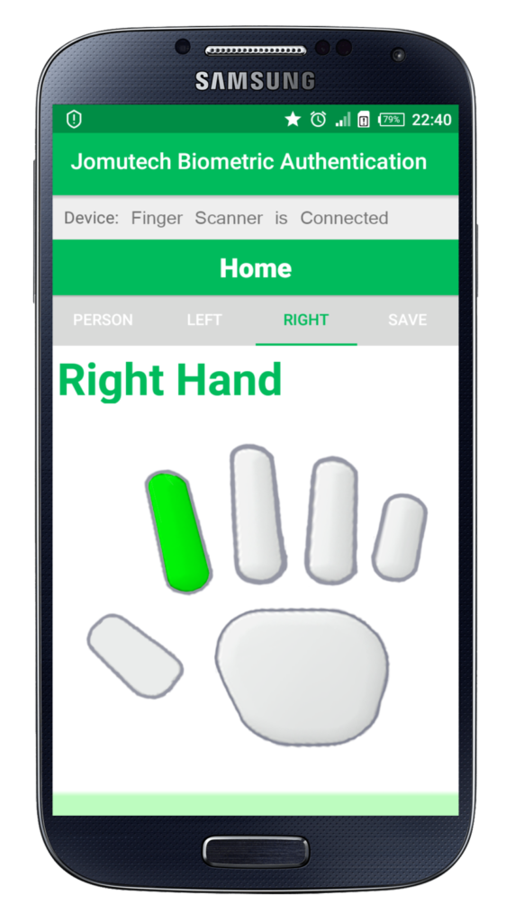 Android Biometric Fingerprint Authentication Right Hand After Enrolling Fingerprint