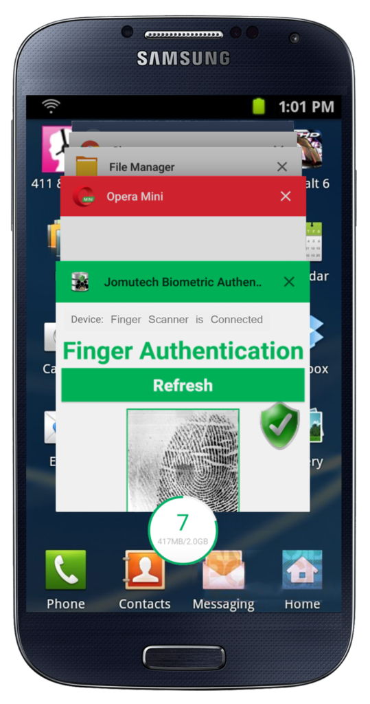 After Saving Android Biometric Fingerprint Authentication Person Data to Database